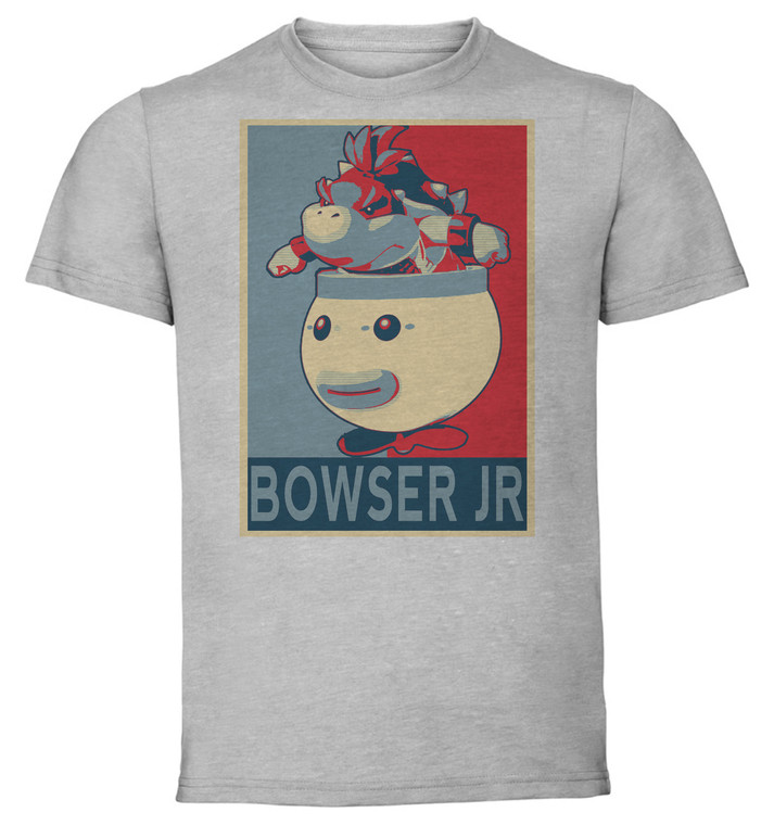 T-Shirt Unisex - Grey - Propaganda - Smash Bros - Bowser Jr variant 2