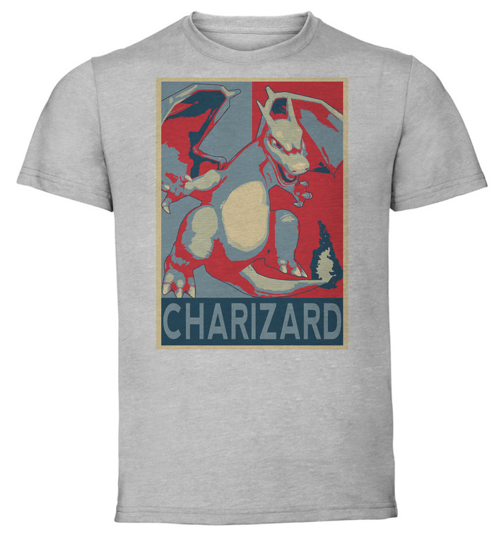 T-Shirt Unisex - Grey - Propaganda - Smash Bros Charizard variant