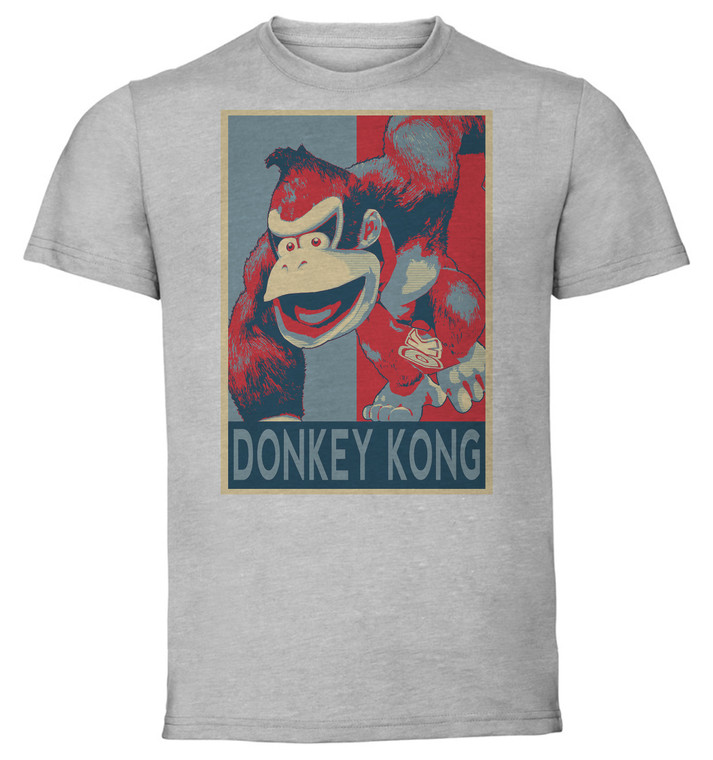 T-Shirt Unisex - Grey - Propaganda - Smash Bros - Donkey Kong variant 2