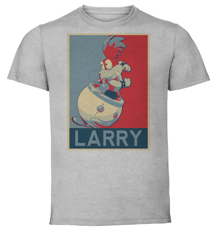 T-Shirt Unisex - Grey - Propaganda - Smash Bros - Larry Koopa