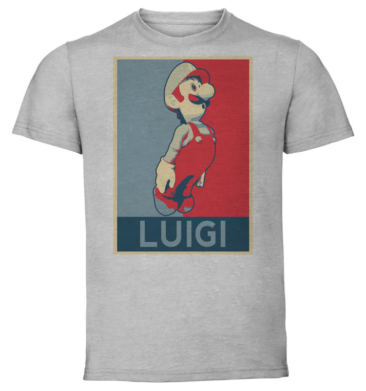 T-Shirt Unisex - Grey - Propaganda - Smash Bros Luigi