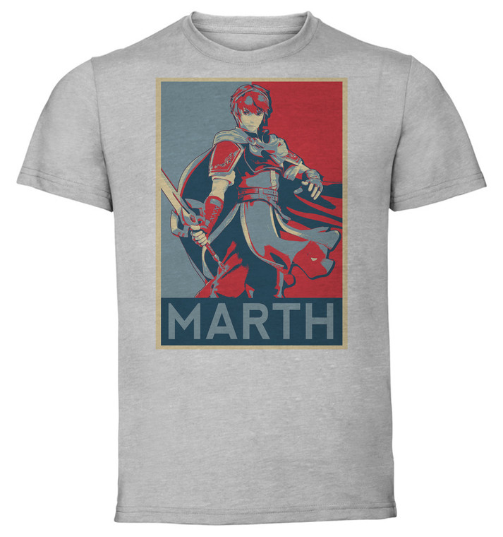 T-Shirt Unisex - Grey - Propaganda - Smash Bros - Marth variant