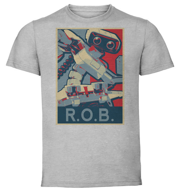 T-Shirt Unisex - Grey - Propaganda - Smash Bros - Rob variant