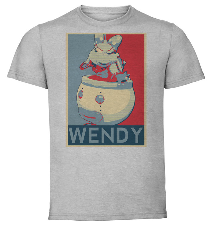 T-Shirt Unisex - Grey - Propaganda - Smash Bros - Wendy Koopa
