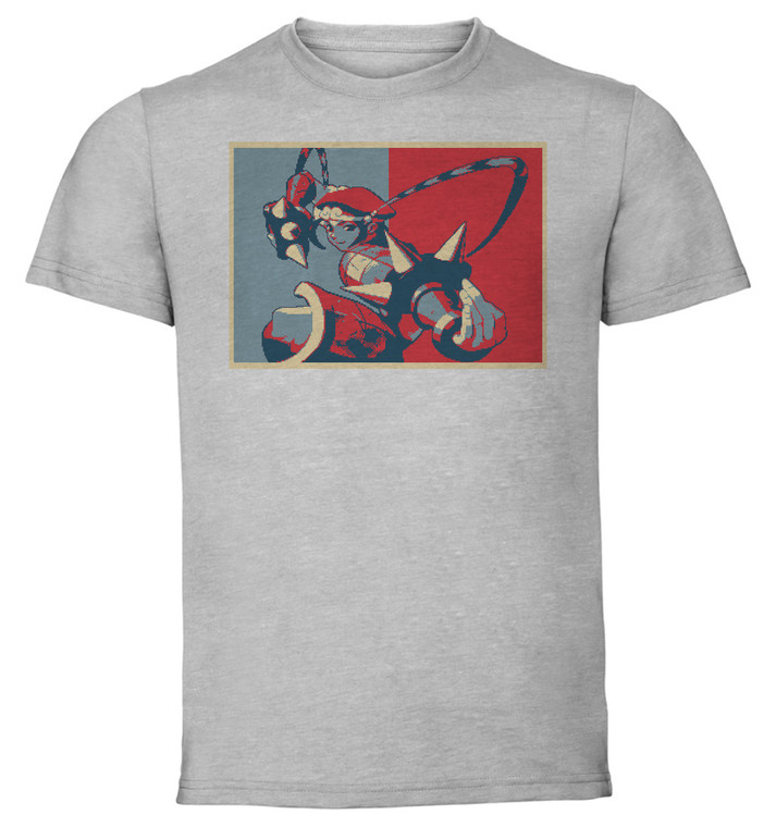 T-Shirt Unisex - Grey - Propaganda Full - Pixel Art Pixel Art - Warzard - Mai Ling