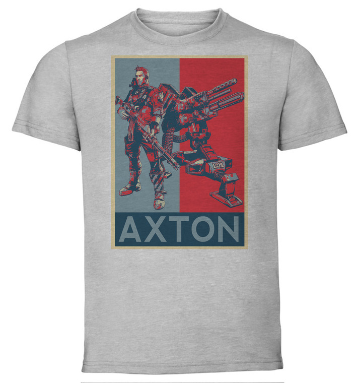 T-Shirt Unisex - Grey - Propaganda - Borderlands - Axton C