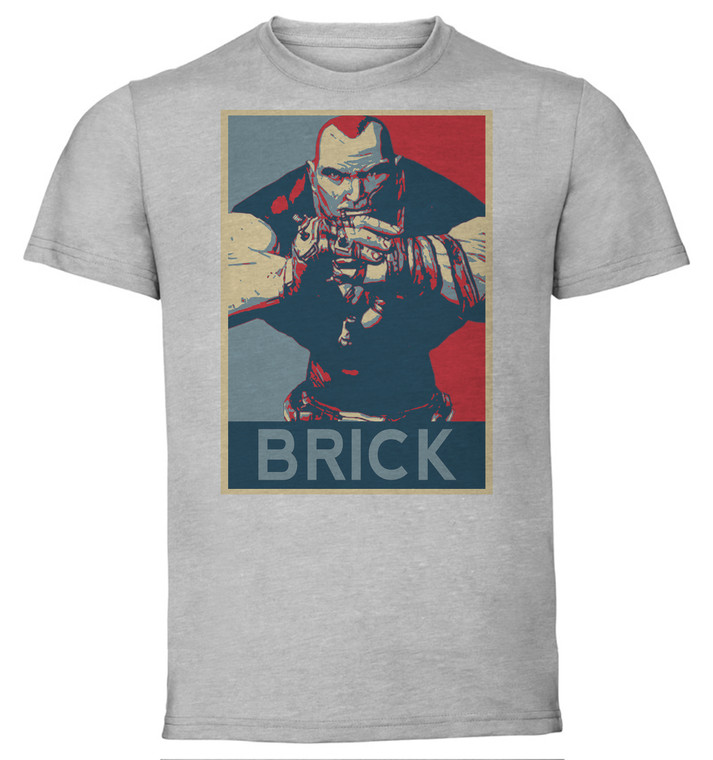 T-Shirt Unisex - Grey - Propaganda - Borderlands - Brick B