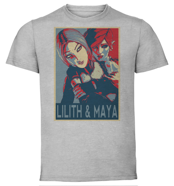 T-Shirt Unisex - Grey - Propaganda - Borderlands - Lilith & Maya
