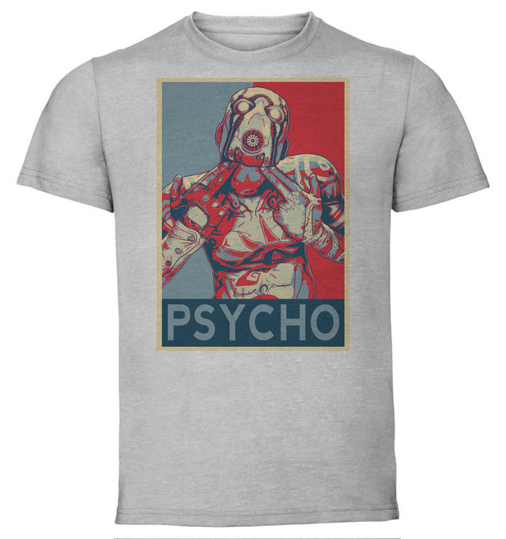 T-Shirt Unisex - Grey - Propaganda - Borderlands - Psycho A