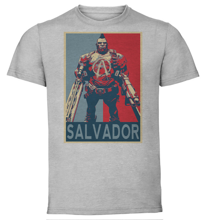 T-Shirt Unisex - Grey - Propaganda - Borderlands - Salvador A