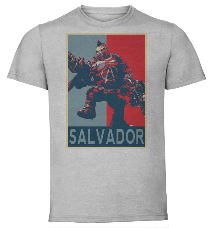 T-Shirt Unisex - Grey - Propaganda - Borderlands - Salvador C