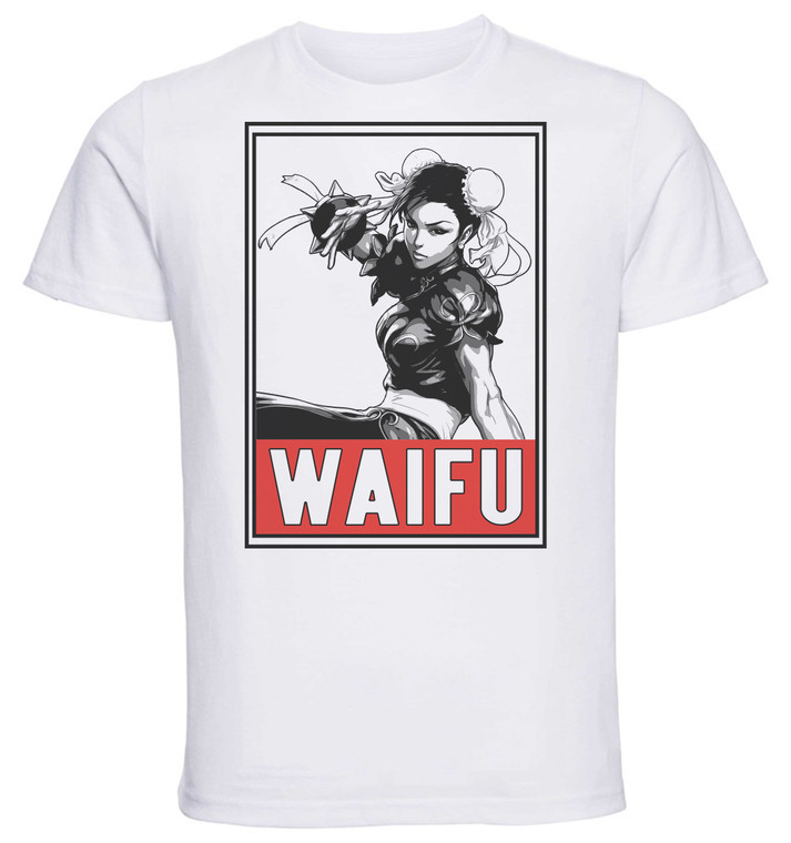 T-Shirt Unisex - White - Waifu - Street Fighter Chun-Li