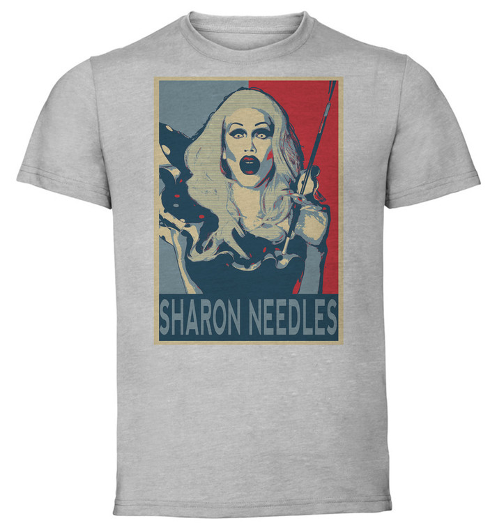 T-Shirt Unisex - Grey - Propaganda - Drag Queen - Sharon Needles