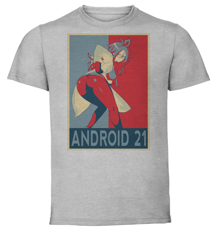 T-Shirt Unisex - Grey - Propaganda - Dragon Ball Android 21 Variant