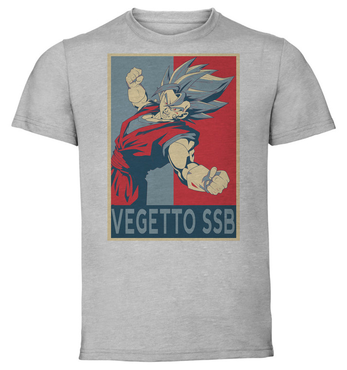 T-Shirt Unisex - Grey - Propaganda - Dragon Ball Vegetto Ssb