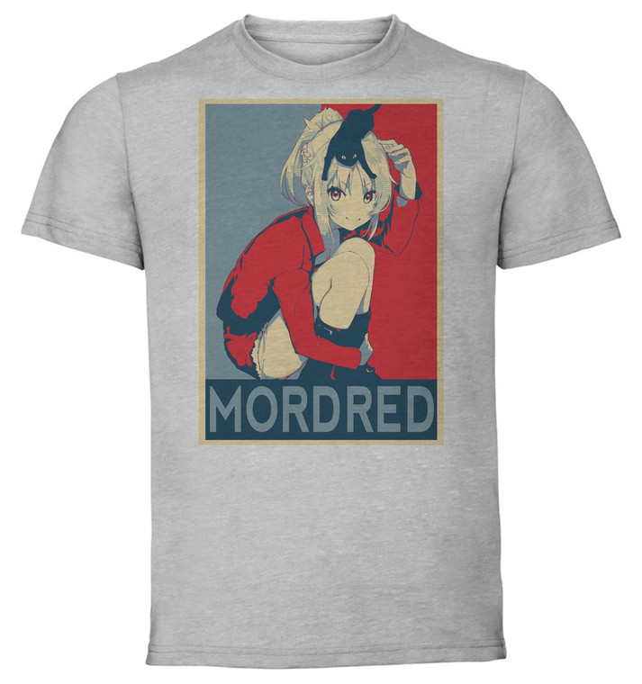 T-Shirt Unisex - Grey - Propaganda - Fate Grand Order Mordred Variant 3