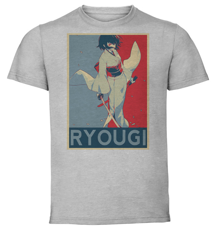 T-Shirt Unisex - Grey - Propaganda - Fate Grand Order Ryogi Shiki Variant 3
