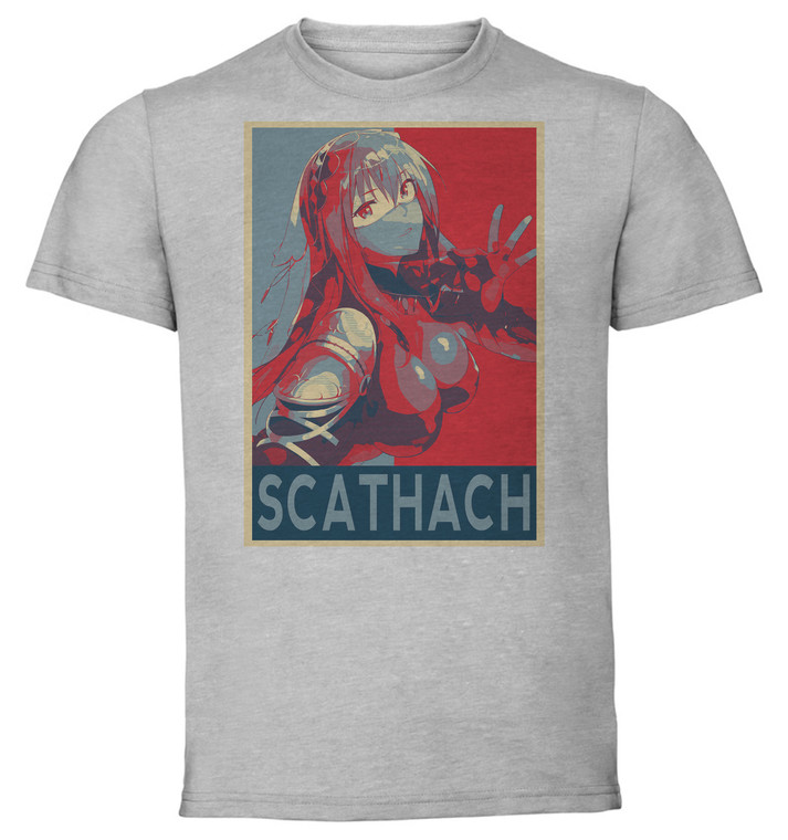 T-Shirt Unisex - Grey - Propaganda - Fate Grand Order Scathach V6