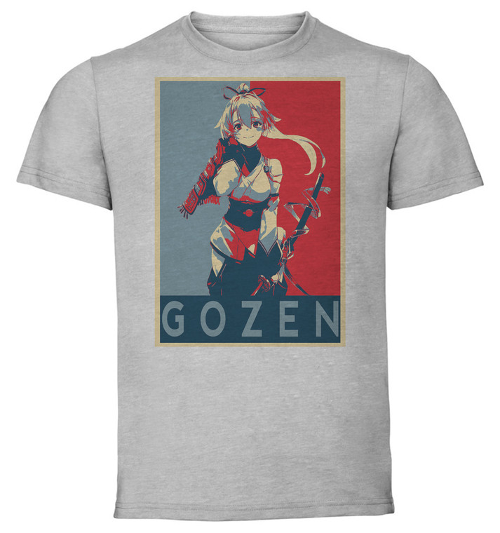 T-Shirt Unisex - Grey - Propaganda - Fate Grand Order Tomoe Gozen