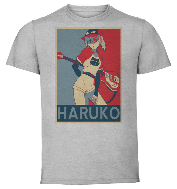 T-Shirt Unisex - Grey - Propaganda - Flcl - Haruko Variant 3