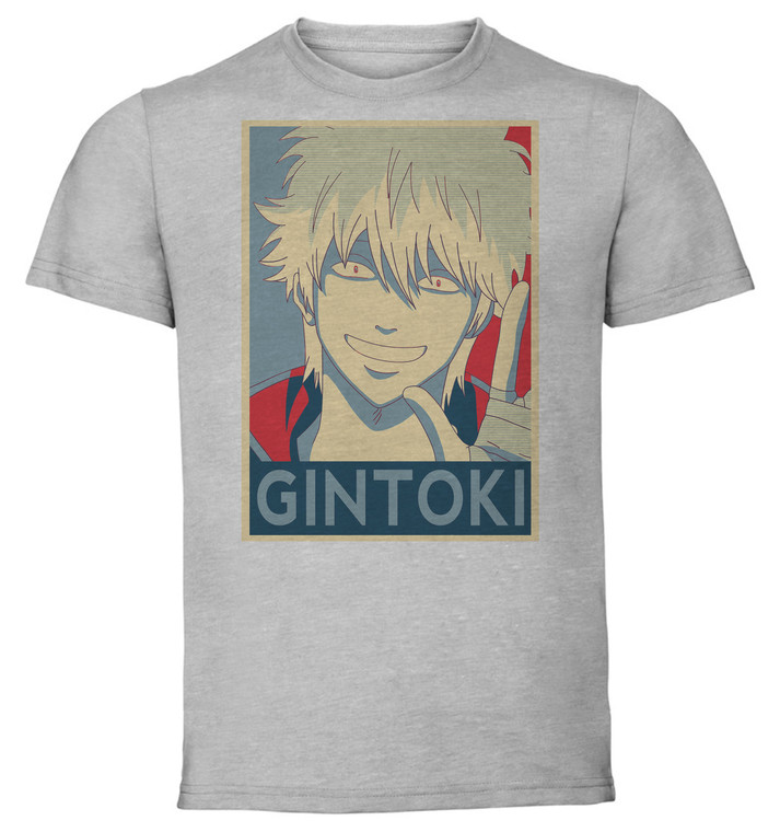 T-Shirt Unisex - Grey - Propaganda - Gintama - Gintoki Sakata Variant 4