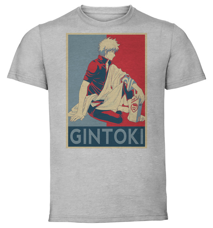 T-Shirt Unisex - Grey - Propaganda - Gintama - Gintoki Sakata Variant 7