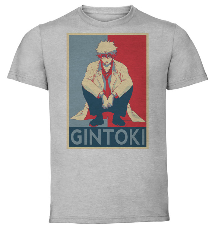 T-Shirt Unisex - Grey - Propaganda - Gintama - Gintoki Sakata Variant 8