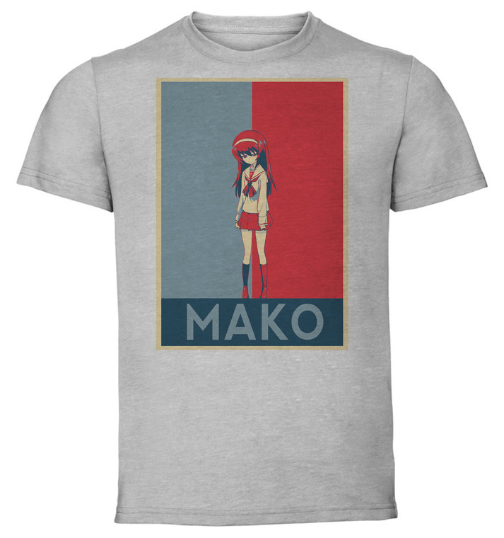 T-Shirt Unisex - Grey - Propaganda - Girls Und Panzer Mako Reizei