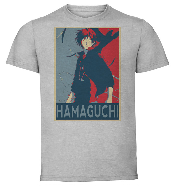 T-Shirt Unisex - Grey - Propaganda - Haikyuu - Karasuno Team Hamaguchi