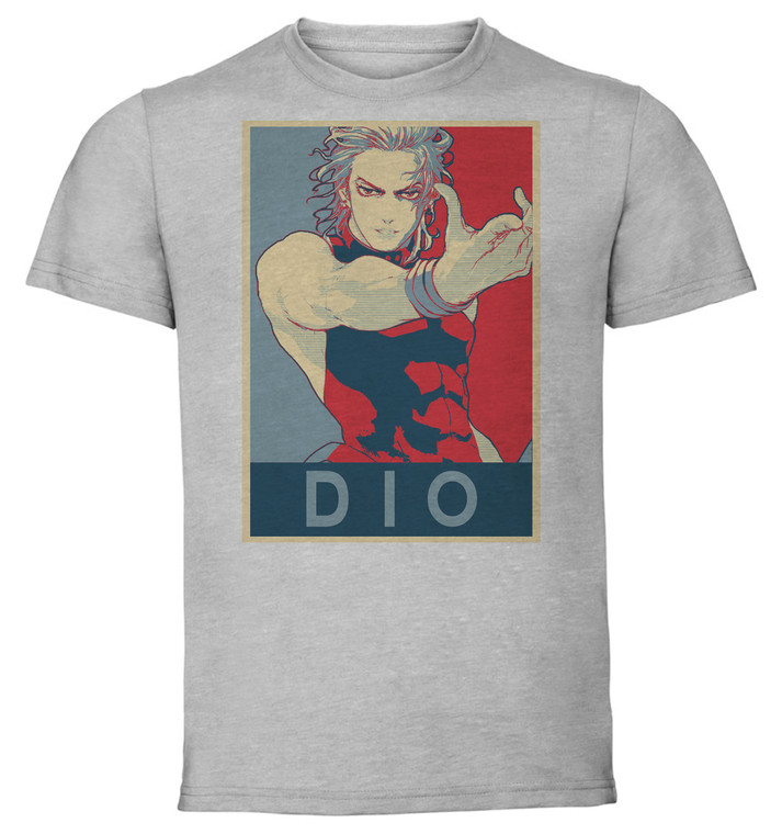 T-Shirt Unisex - Grey - Propaganda - Jojo's Bizarre Adventures - Dio Brando Variant