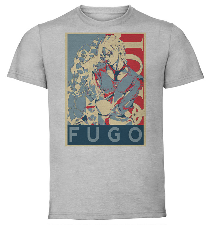 T-Shirt Unisex - Grey - Propaganda - Jojo's Bizarre Adventures - Vento Aureo - Fugo Pannacotta