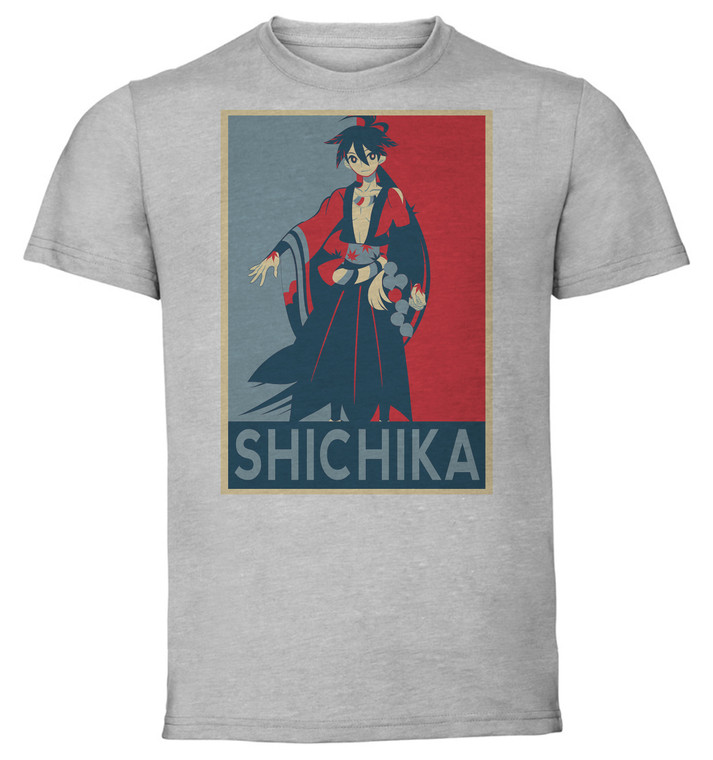 T-Shirt Unisex - Grey - Propaganda - Katanagatari Shichika Var