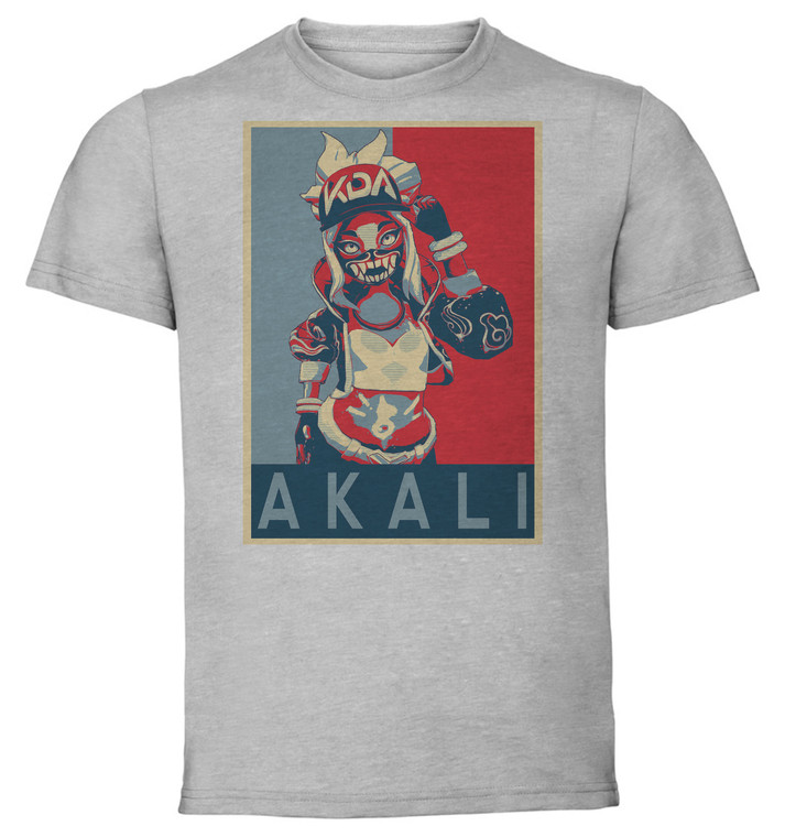 T-Shirt Unisex - Grey - Propaganda - Kda - Akali Chibi