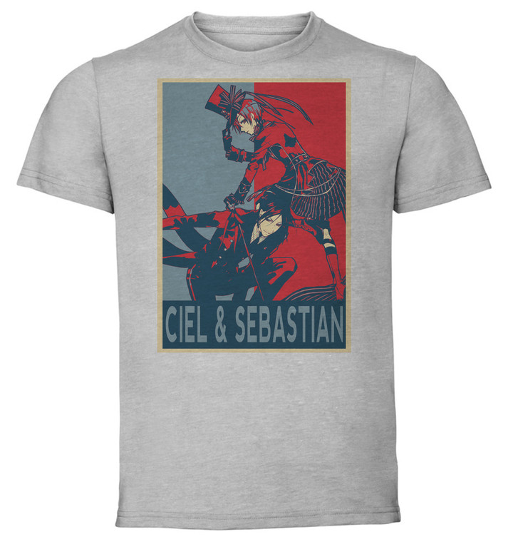 T-Shirt Unisex - Grey - Propaganda - Kuroshitsuji - Ciel & Sebastian Variant