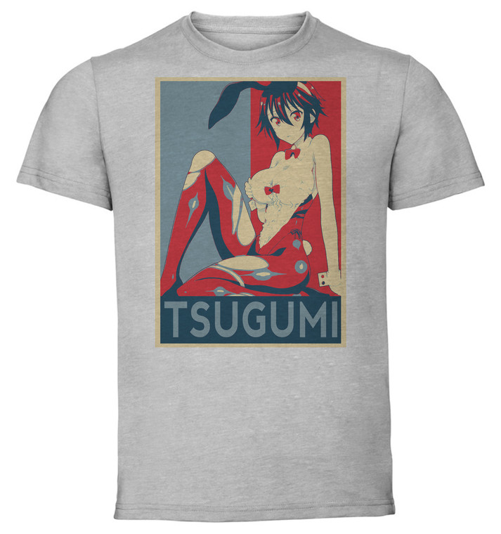 T-Shirt Unisex - Grey - Propaganda - Nisekoi - Seishiro Tsugumi Variant 4