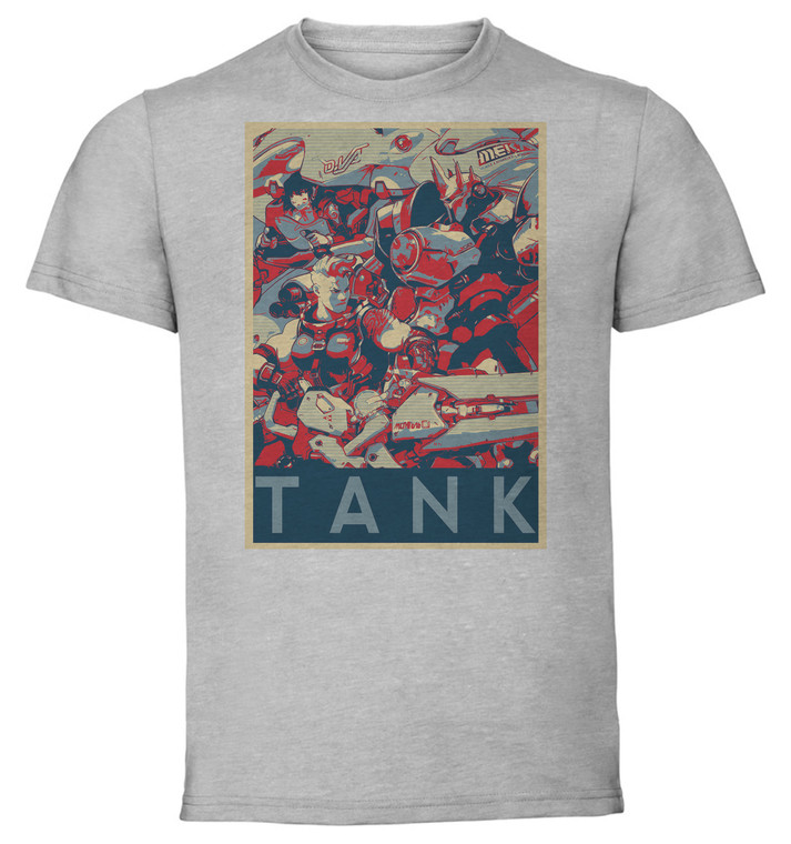 T-Shirt Unisex - Grey - Propaganda - Overwatch - Tank