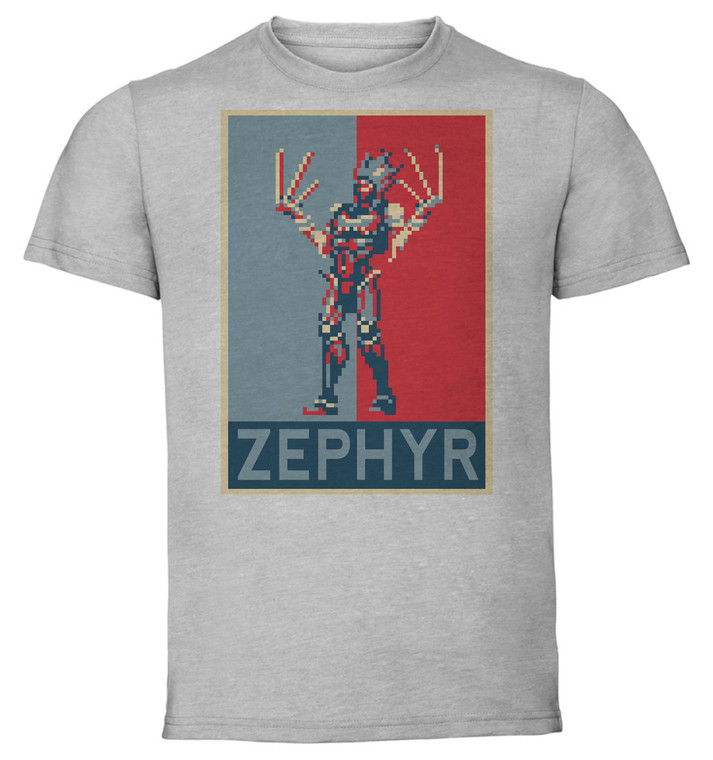 T-Shirt Unisex - Grey - Propaganda - Pixel Art Castlevania Potrait Of Ruin - Zephyr