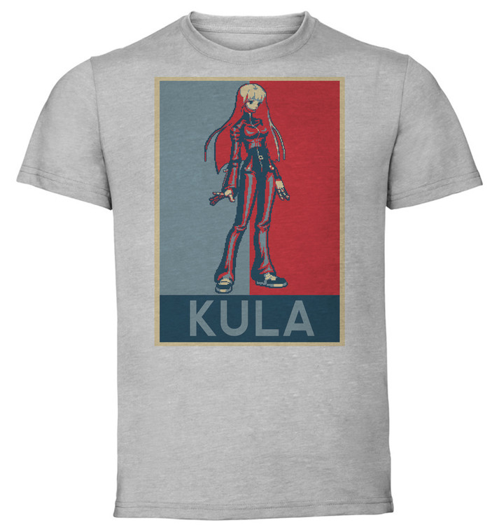 T-Shirt Unisex - Grey - Propaganda - Pixel Art - King Of Fighters - Kula B