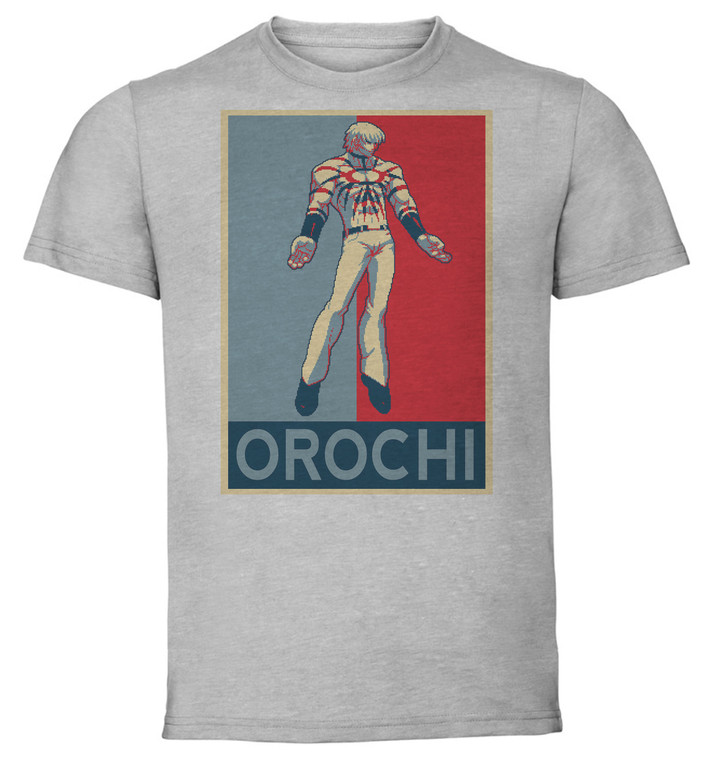 T-Shirt Unisex - Grey - Propaganda - Pixel Art - King Of Fighters - Orochi