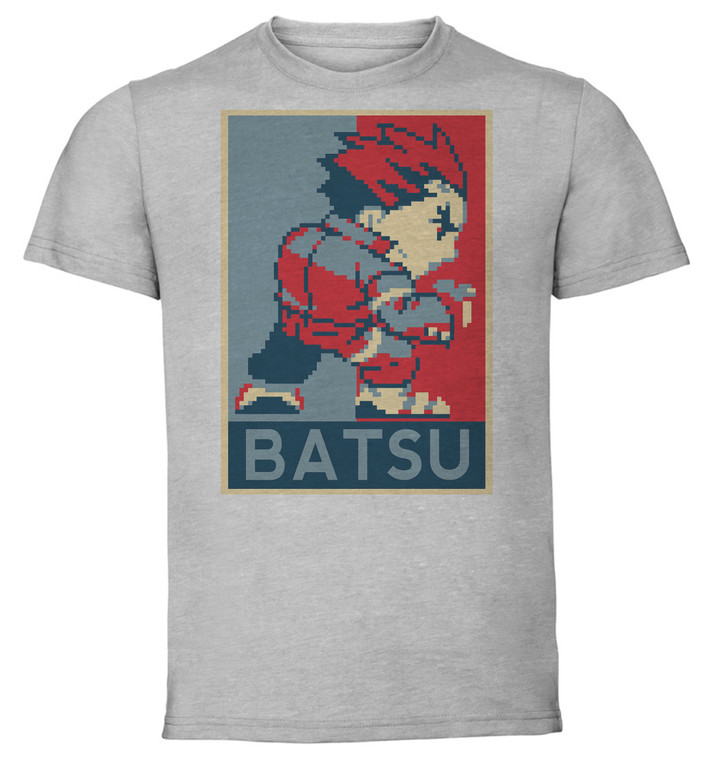 T-Shirt Unisex - Grey - Propaganda - Pixel Art - Rival School - Batsu
