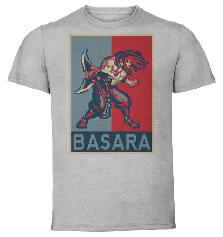 T-Shirt Unisex - Grey - Propaganda - Pixel Art - Samurai Shodown - Basara