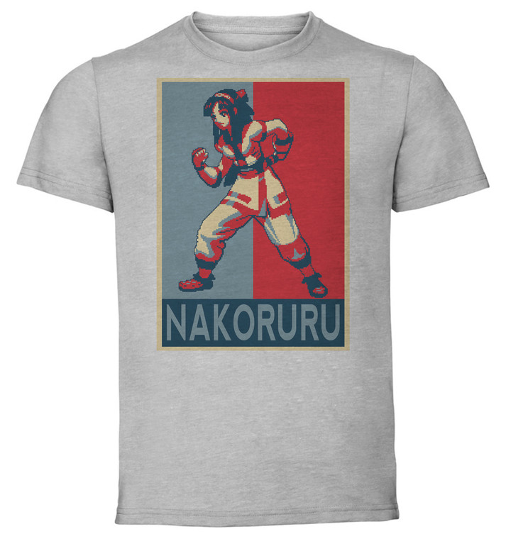 T-Shirt Unisex - Grey - Propaganda - Pixel Art - Samurai Shodown - Nakoruru B