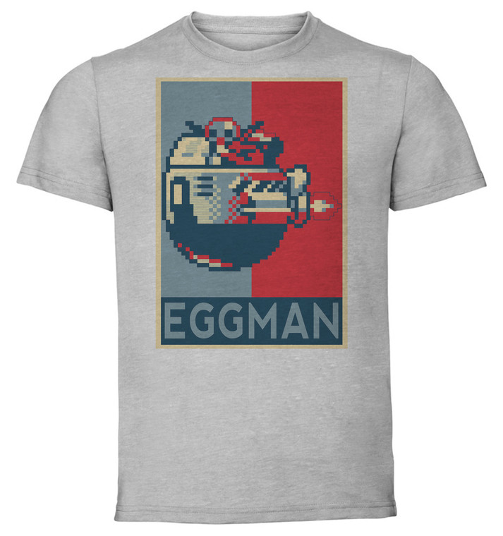 T-Shirt Unisex - Grey - Propaganda - Pixel Art - Sonic The Hedgehog - Eggman