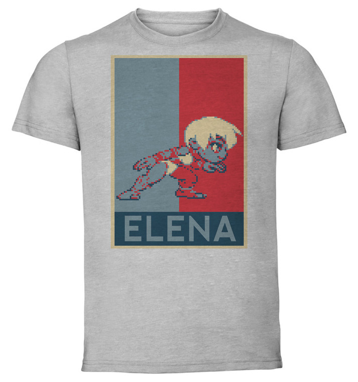 T-Shirt Unisex - Grey - Propaganda - Pixel Art - Street Fighter III - Elena