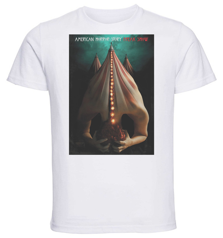 T-Shirt Unisex - White - Playbill - TV Series - American Horror Story - Freak Show Variant 08