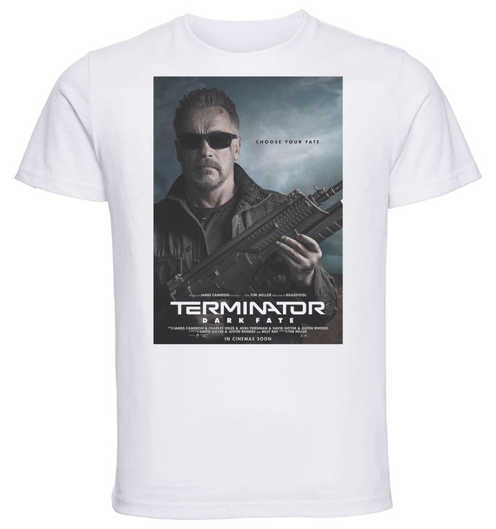 T-Shirt Unisex - White - Playbill - Terminator Dark Fate - Destino Oscuro Variant 3