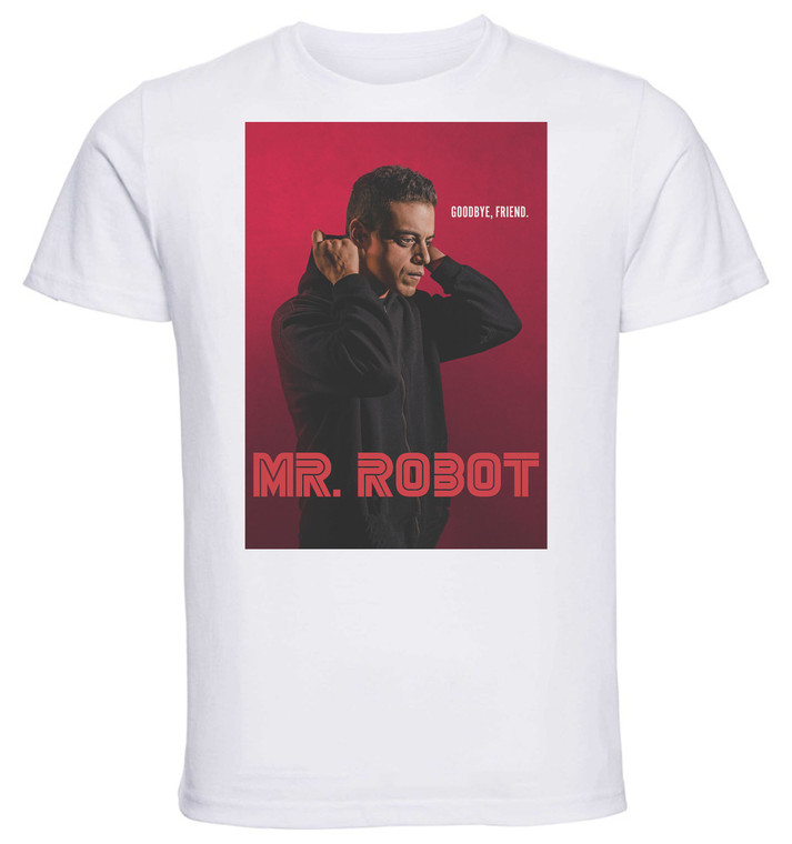 T-Shirt Unisex - White - TV Series - Playbill - Mr Robot