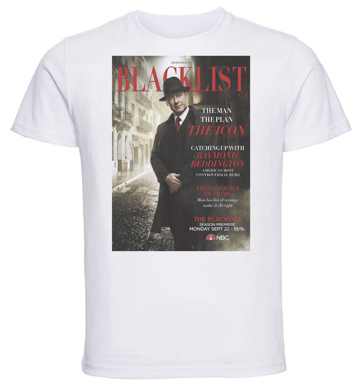 T-Shirt Unisex - White - TV Series - Playbill - The Blacklist Variant 08