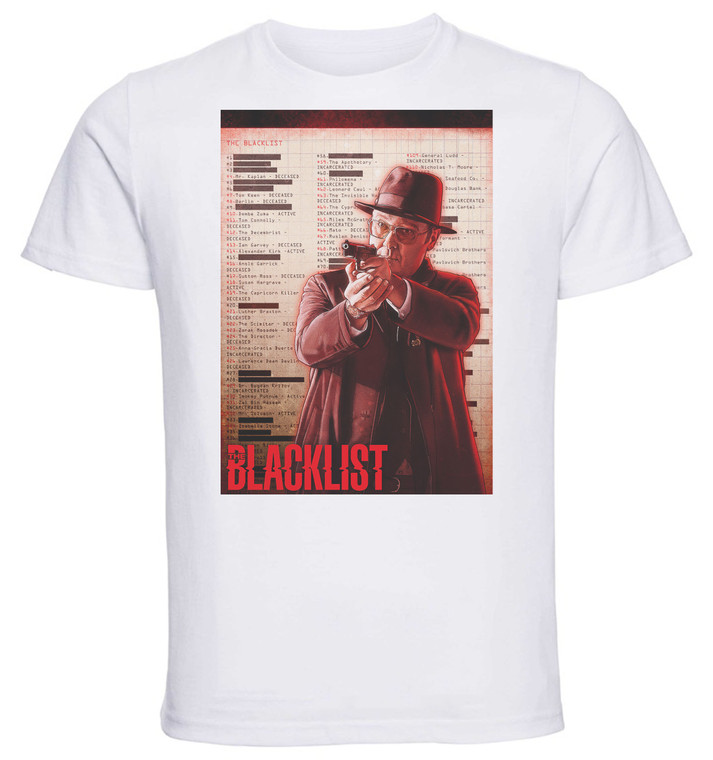 T-Shirt Unisex - White - TV Series - Playbill - The Blacklist Variant 10