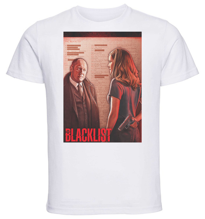 T-Shirt Unisex - White - TV Series - Playbill - The Blacklist Variant 12